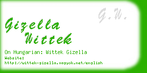 gizella wittek business card